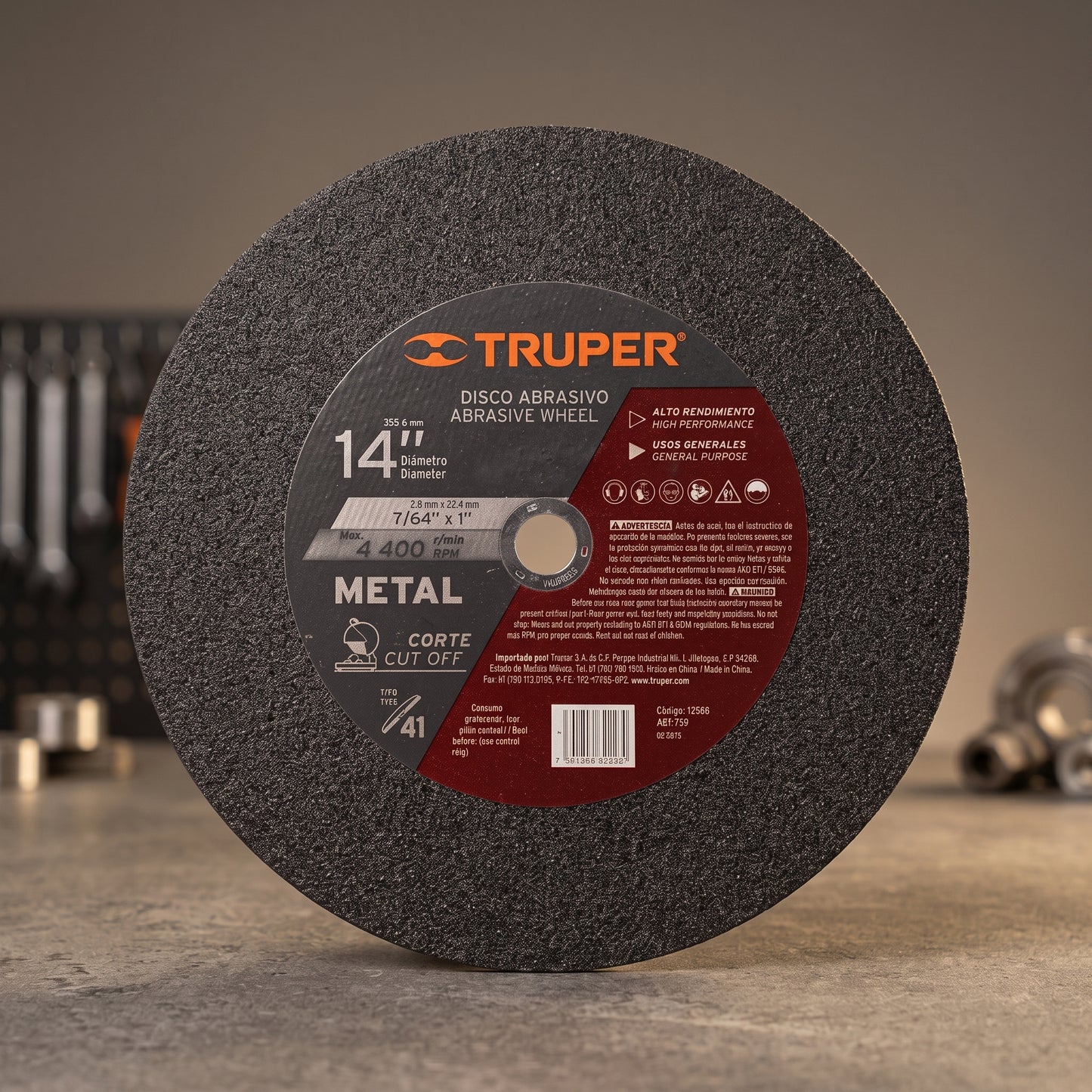 Disco de corte 14" Truper