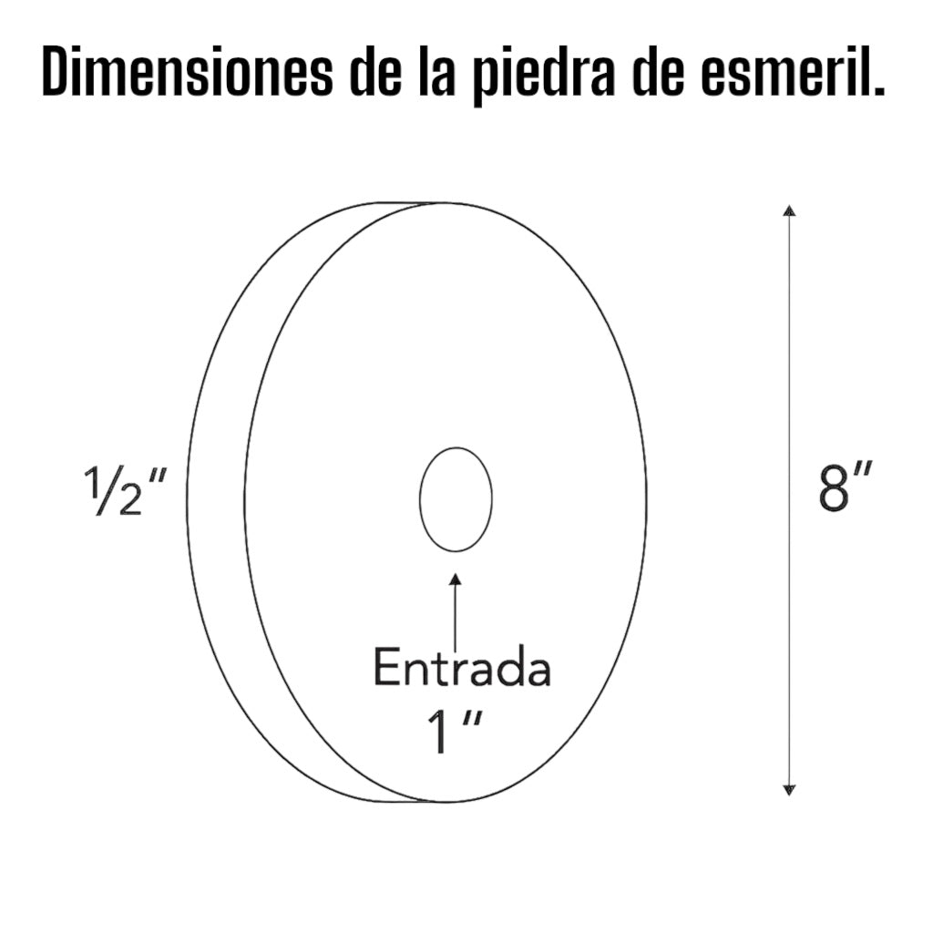 Piedra de desbaste 8" x 1/2"