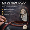Kit 1 polea, 1 lija diamante, 2 lijas G80, 2 lijas G60, 5 manerales, 1 fieltro y 1 pasta blanca