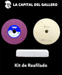 Kit de reafilado para navajas para gallo piedra grano 60, Rayado grueso, pasta blanca