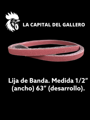 Lija de banda 1/2" x 63" grano 80 Cubitron 3M  Rayado medio