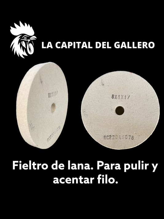 Fieltro de lana 8x1x1 para pulir y acentar filo