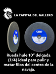 Rueda de hule para pulir 10" x 1/4" delgada