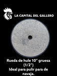 Rueda de hule para pulir 10" x 1/2"